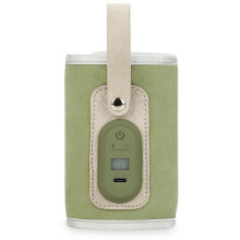 Baby Bottle Warmer Bag USB Powered Heater Insulated Heating Bag Travel Portable in Car Heater Warm Milk Thermostat Green