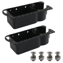 Boat Water Bottle Holder Rubber Tab Attached Boat Bottle Cup Organizer Multi-Functional Cup Holder Tray for Fish Bait,B