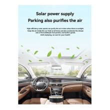Air Purifier Solar Powered Usb Dual Powered Removes Car Odor No Filter Needed Instant Odor Removal B
