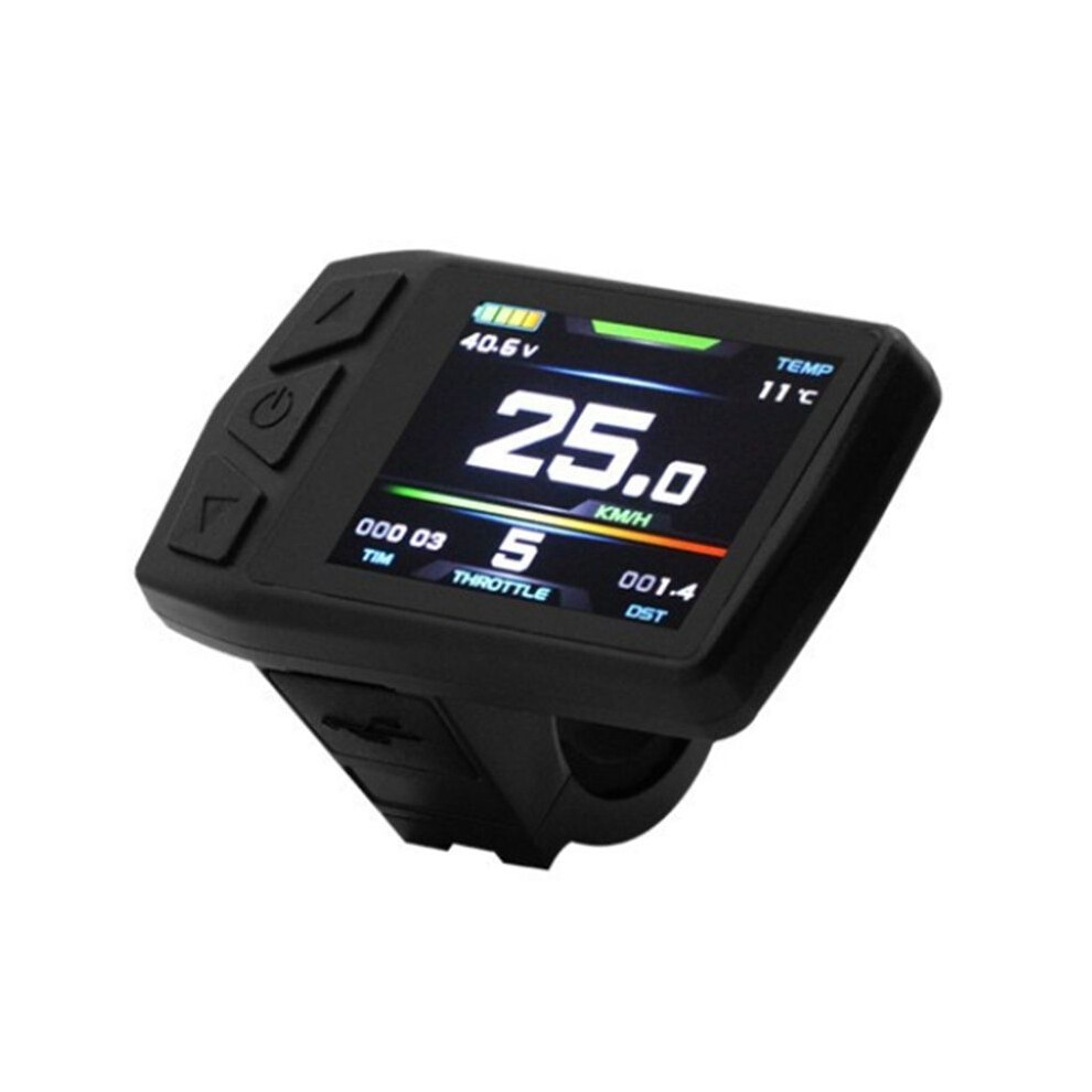 Ebike Display For Kt Tf01u Intelligent Colorful Lcd Meter Waterproof Joint Electric Bicycle Meter Black 6132158546476