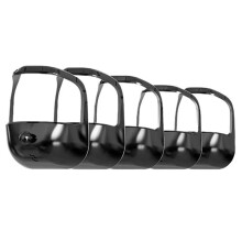 5-Teilige Bart-Styling-Schablone für Französischen Bart oder Spitzbart, Rasierschablone, Schnurrhaar-Formwerkzeug, Schwarz