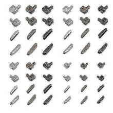 (As show, 61pcs) 120 Pieces of Zipper Repair Clothing Metal Accessories Square Plug Stopper I-code Zipper Socket