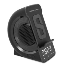 3 in 1 Wireless Speaker Fashion Portable Outdoor Speaker with LED Display Alarm Clock and Fast Charger
