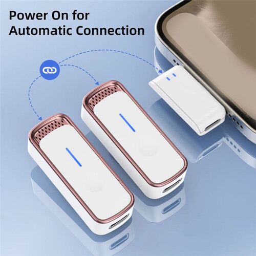 Wireless Microphone Gaming Live Broadcast Mic Noise Cancellation Portable Audio Video Recording for Android Camera PC 2