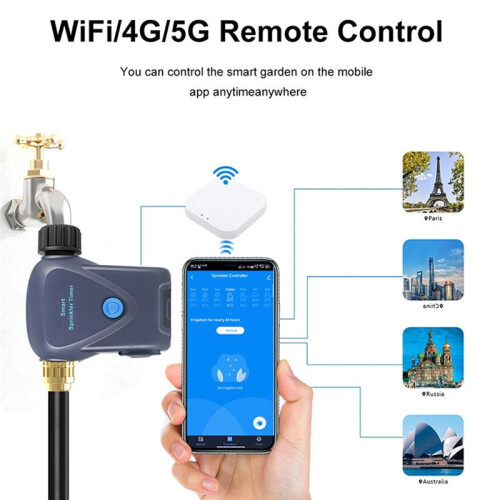 Tuya  Zigbee Sprinkler Timer IP66 Waterproof Programmable Irrigation Valve Build in Water Metering Sensor 2