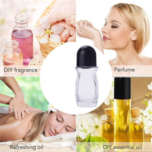 Refillable Transparent Roller  Bottle Essential Oil Roller  Perfume Cosmetic Container Roller  Glass Bottle 2