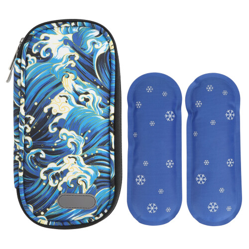 Sea Waves Insulin-Kühltasche Reisetasche 2 Eispackungen 1