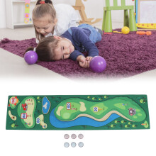 Gioco di Golf Portatile da Tavolo per Bambini con Tappeto in Peluche per Divertimento in Famiglia Indoor