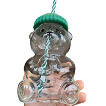 Bear Straw Cup, Cute Baby Glass Straw Cup, Bear Design, Ideal for Coffee & Drinks, 20oz