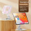 Multifunction Phone Tablet Desk Stand 360 Rotating Foldable Holder for  Live Streaming Tablets Smartphone White 2