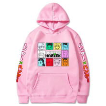 (Pink,L)Hunter X Hunter Hip Pop Sport Hoodie Pullover Pulli Sweater Sweatshirt Shirt