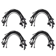 40PCS 4 Pin PWM Fan Extension Power Cable Connector Case Male to Female Extending Cables Compatible with 4 Pin/3Pin Fan