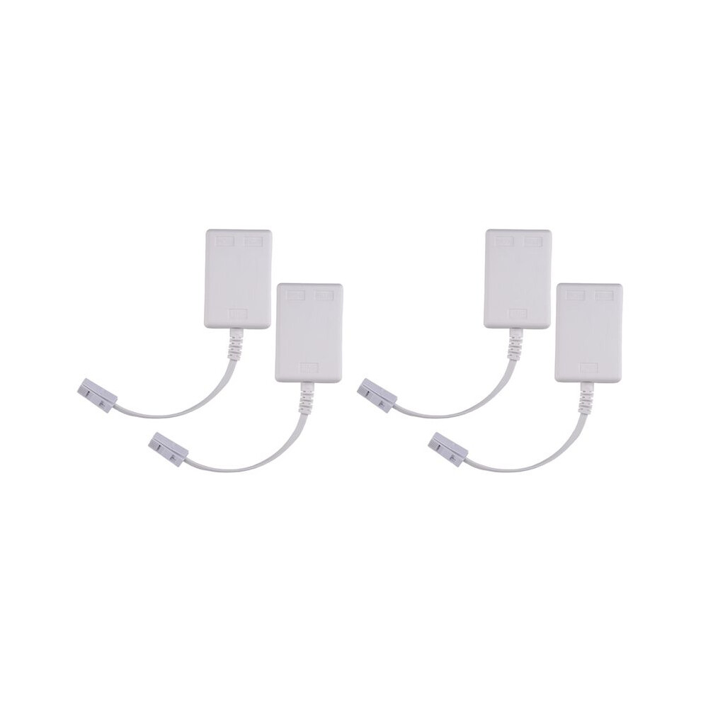 Bt Plug To Adsl Rj11 Broadband Internet Microfilter Splitter 4 Pack, Bt Male To Bt & Rj11 Female For Landline Modem 4713939445915