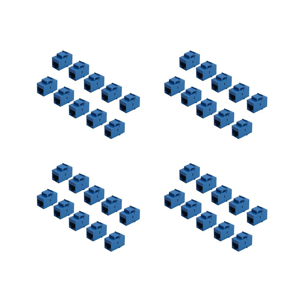 40Pcs Rj45 Connector Jack Cat6 Extension Coupler Ethernet Network Lan Cat 6 Coupler Jacks Extend Adapter, 6031577671038