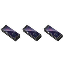 3X M2 SSD Kühl Körper Kühler Temperatur OLED Digital Anzeige M.2 2280 NVME SSD Fest Körper Fest Platten Kühler Heat Schwarz