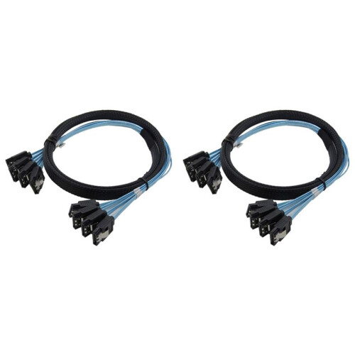 2X SAS Cable  Cable High Speed 6Gbps 4 /Set High Quality for Server 0.5 Meter