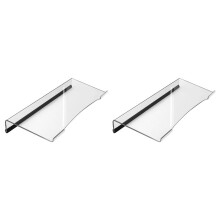 2X Acrylic Keyboard Holder, Tilted Computer Keyboard Holder Clear Keyboard Stand for Ergonomic Typing Office Desk B