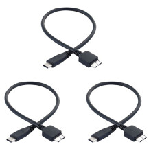 3X Hard Drive Cable,USB 3.1 Type-C Male to USB 3.0 Micro-B Male Data Cable for Tablet Phone