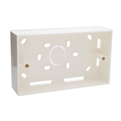 Excel Double Gang 37mm Surface Mount Back Box Trade [10 Pack] 1