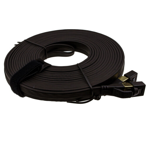 kenable FLAT CAT8 SSTP Shielded 2000MHz 40Gbps High Speed Ethernet Cable RJ45 10m Black 1