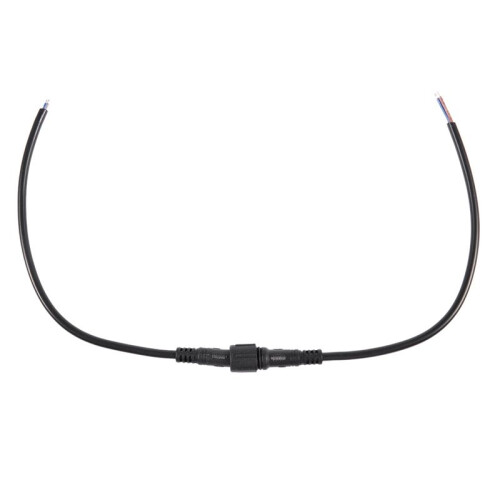 3X Macho Hembra Enchufe 2 Pines LED Impermeable Cable Conector Negro 2