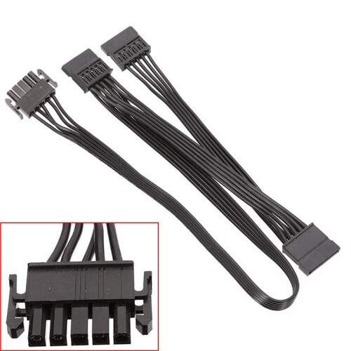 3X Câble D'Alimentation Périphérique  5 Broches à 3  pour Bloc D'Alimentation Modulaire Enermax 1