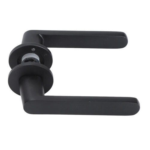 Silent Split Copper Core Door Handle Set for Indoor Bedroom Black