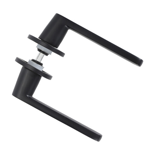 Silent Split Copper Core Door Handle Set for Indoor Bedroom Black 1