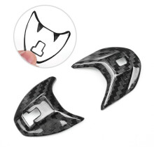 Fibra de Carbono Realmente Dura para Corvette C8 2020-2023 Console de Carro Acessórios Adesivos de Botão de Mudança de Marcha