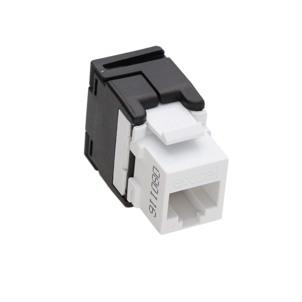 Excel Cat5e Utp Unscreened Rj45 Keystone Jack Toolless White 5054338115689
