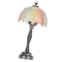 Mini Puppenhaus Stehlampe 7,5 cm LED-Licht Metalldekoration Zubehör