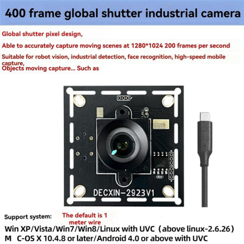 USB3.0 Global Shutter Camera 1.3MP 8mm Industrial Camera Module 400 Frames Driver-Free for WINXP/7 8 10 LINUX Android 1