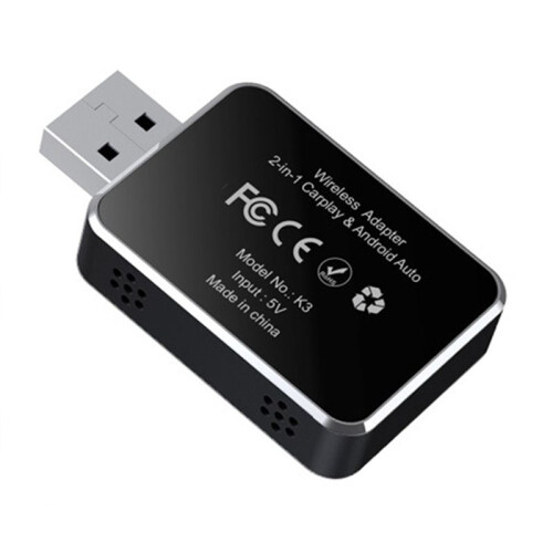Wireless CarPlay Adapter 2 in 1 Converts Wired to Wireless Upgrade Plug and  Automatic Connection Without Delay B