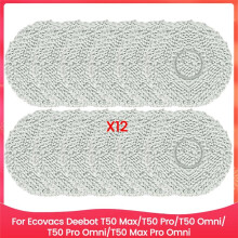 Voor Deebot T50 Max/T50 Pro/T50 Omni/T50 Pro Omni/T50 Max Pro Omni Reserveonderdelen Herbruikbare Wasbare Dweilpads 12 Stuks