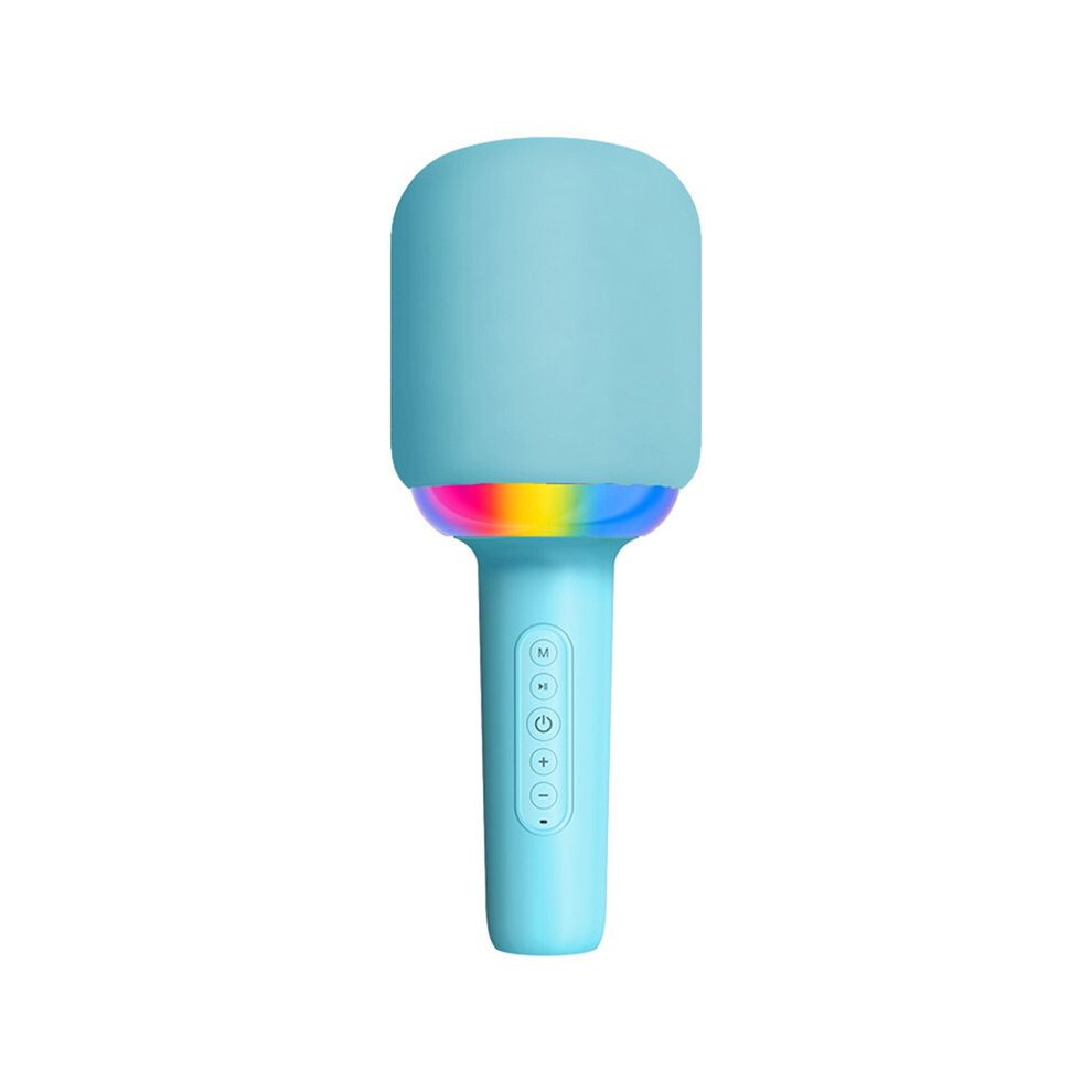 Karaoke Microphone Portable Handheld Mic Built-In Speaker Noise Reduction Led Lights Wireless Bt Microphone For Kids A 4713191124320
