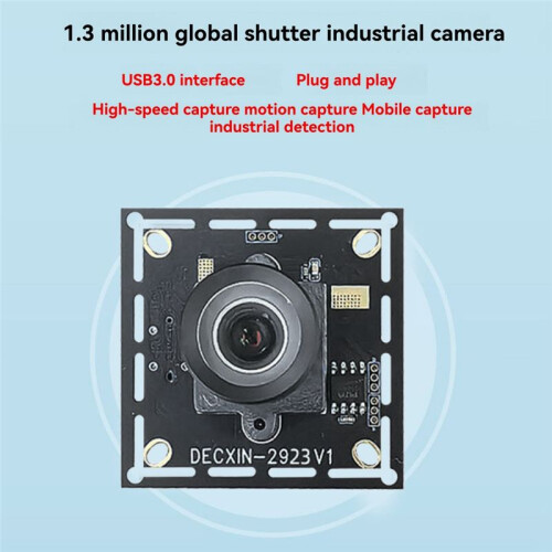 USB3.0 Global Shutter Camera 1.3MP 6mm Industrial Camera Module 400 Frames Driver-Free for WINXP/7 8 10 LINUX Android 2
