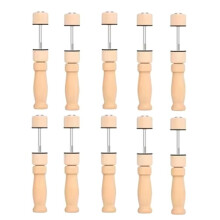 10 Stuks Eenvoudige Root Vioolklem Massief Houten Klemmen Boven- en Achterklemmen Metalen Stok Viool Reparatie Gereedschap