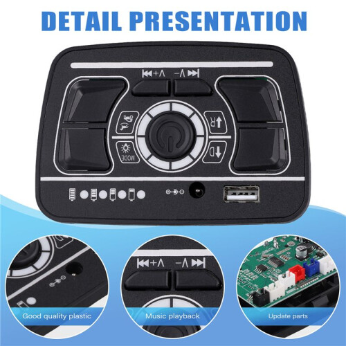 Children'S Electric Car Central Control Panel Multi Functional  Music Power Monitor Style 1 2