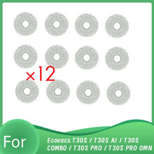 12 PCS Cleaning Rag for T30S / T30S AI / T30S COMBO / T30S PRO / T30S PRO OMNI Robot Vacuum