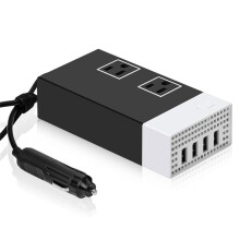 Tragbarer Auto-Wechselrichter, Modifizierter Sinus-Wechselrichter, DC12V auf AC110V, 400/200W, US-Steckdose, Auto-Stromrichter