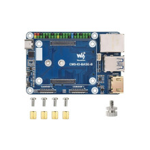 Waveshare  Placa de Base para Raspberry Pi Placa de Expansão CM5 Tipo B -Compatível RJ45 Gigabit Ethernet Slot M.2 para CM5