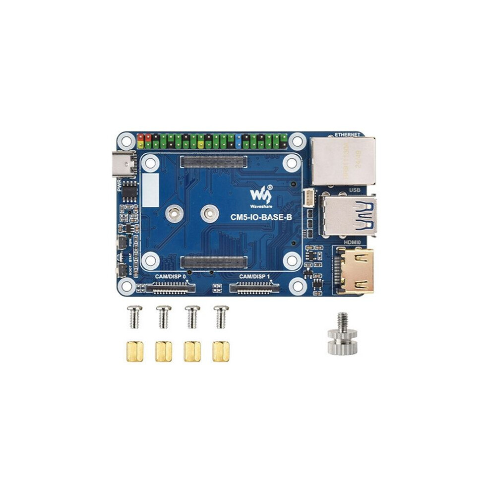 Waveshare Base Board For Raspberry Pi Cm5 Expansion Board B-Type -Compatible Rj45 Gigabit Ethernet M.2 Slot For Cm5 6032157644084