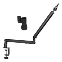 Microfoonbeugel, Verstelbare 360  Ophangarm, Verstelbare Staafmicrofoonbeugel, met Bureaubladmontageclip, B