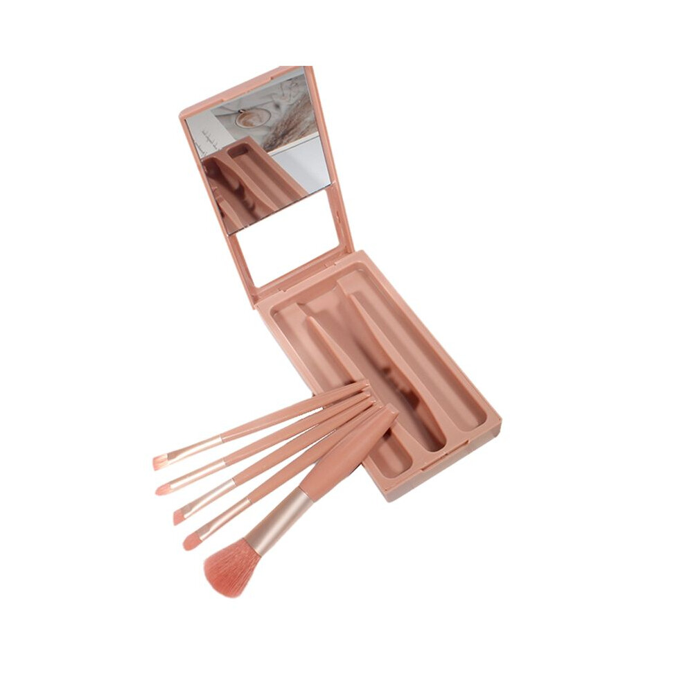 Makeup Brushes Set Easy-Taken Makeup Brush Set with Case and Mirror Small Cosmetic Brushes Perfect for Travel C