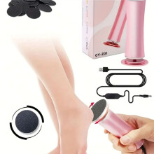 Electric Foot Callus Remover Electric Pedicure Machine Adjustable Speed with 60 Pieces Replacement Sandpaper Black