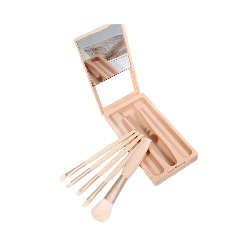 Makeup Brushes Set Easy-Taken Makeup Brush Set with Case and Mirror Small Cosmetic Brushes Perfect for Travel A