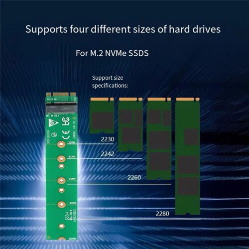 M.2 NVME Test Adapter Board Extension Card Mkey Solid State Drive Test Card 2242 Till 2260 2