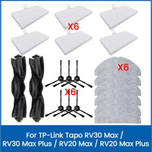 Für Tapo RV30 Max/RV30 Max /RV20 Max/RV20 Max Ersatzteil Bürste Hepa-Filter Wischtuch
