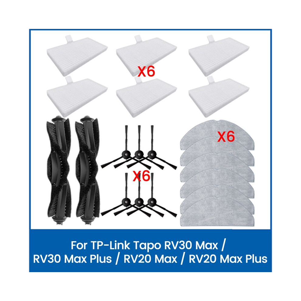 For Tapo Rv30 Max/Rv30 Max /Rv20 Max/Rv20 Max Replacement Part Brush Hepa Filter Mop Cloth 6033708700013