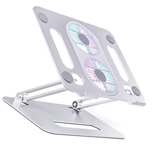 Desktop Foldable Laptop Stand with Cooling Fan Aluminum Alloy Holder Bracket Support Notebook Holder 1